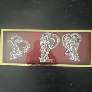 Silver plated Angel Ornaments LOVE HOPE PEACE